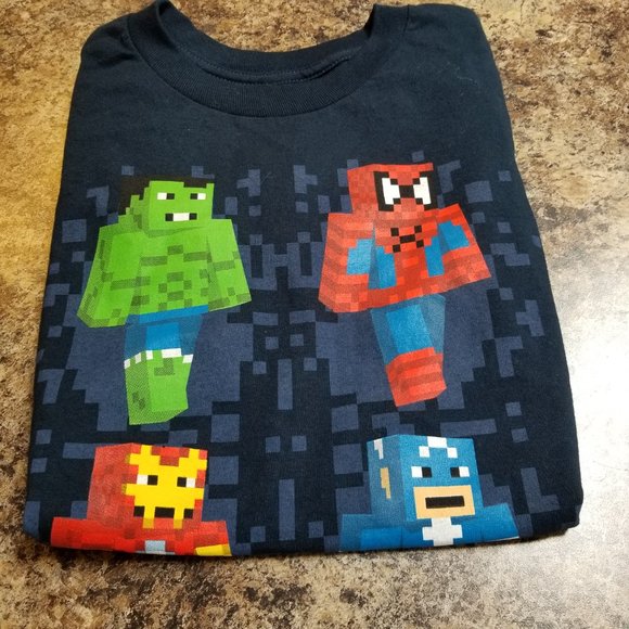 Minecraft Superhero Graphic T  Shirt  Youth  XL - Picture 7 of 7